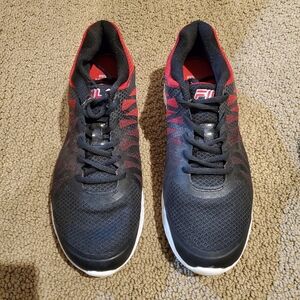 Fila Black and Red Athletic Shoes